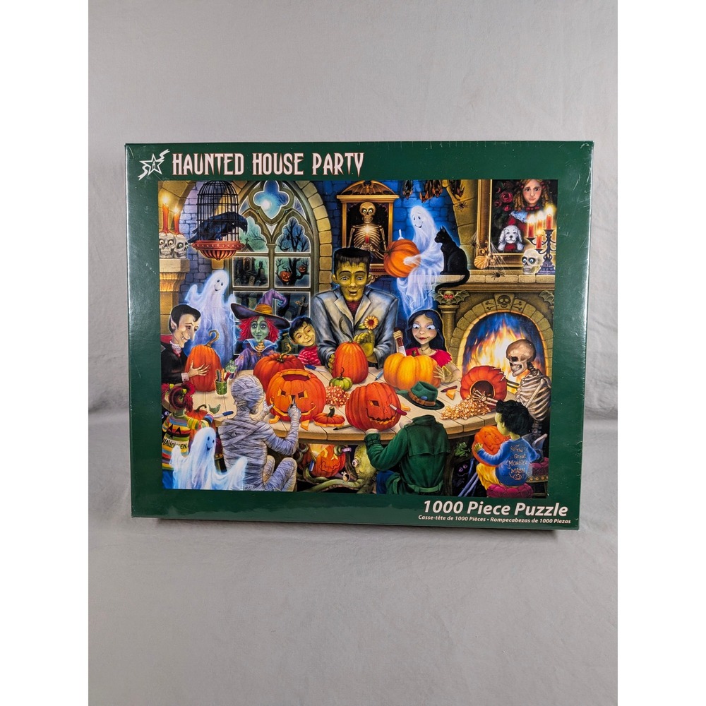 **NEW**Vermont Christmas Co. Haunted House Party 1000 Piece Jigsaw Puzzle VC1128